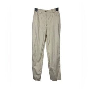 St. John Sport By Marie Gray Metallic Gold Thread Pants Size 2